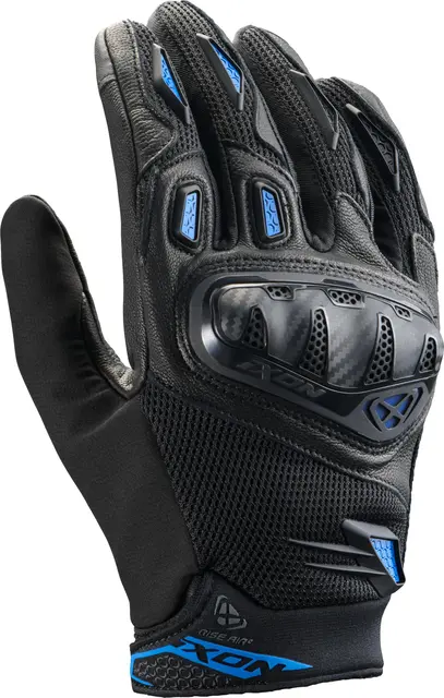 Ixon Rise Air2  hansker Sort/blå Komfort ventilert skinn/mesh kombo 