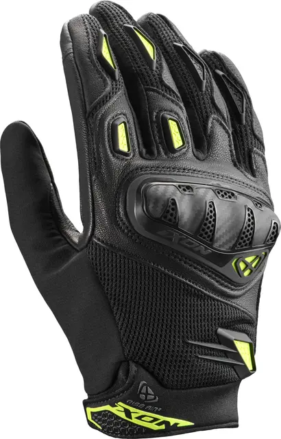 Ixon Rise Air2  hansker Sort/gul Komfort ventilert skinn/mesh kombo 