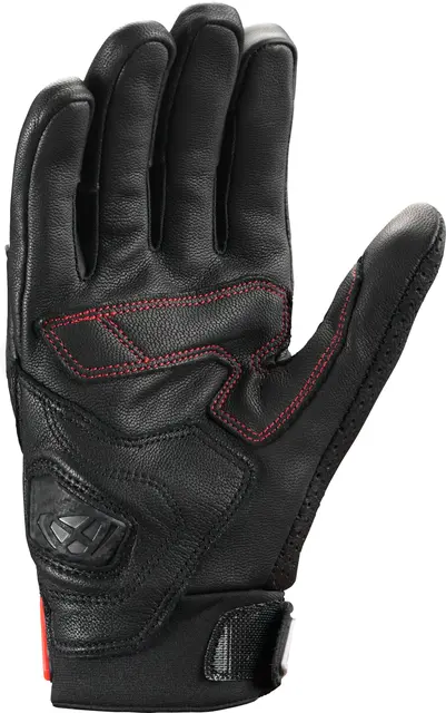 Ixon Mirage hansker Sort/hvit/rød Perforert geiteskinn Sport Komfort 