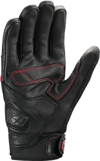 Ixon Mirage hansker Sort/rød Perforert geiteskinn Sport Komfort 