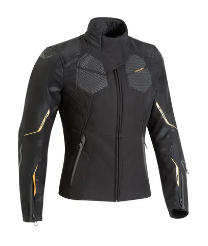 Ixon Cell jakke Dame Sort/Gull Slim passform Softshell Vanntett memb