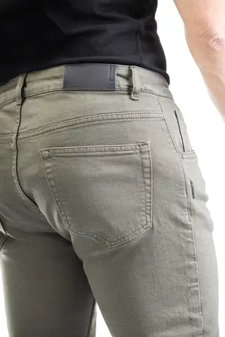 Ixon Flint Cordura Denim Khaki 1 lags Cordura Stretch Slim Fit
