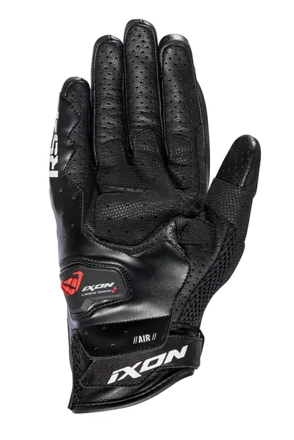 Ixon RS4 Air hanske Sort/hvit Kort sporty perforert mesh/geiteskinn 