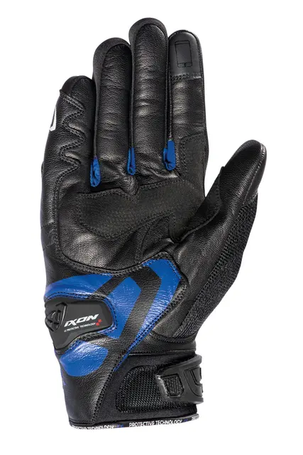 Ixon Rise Air hanske Sort/blå Kort sporty perforert mesh/geiteskinn 