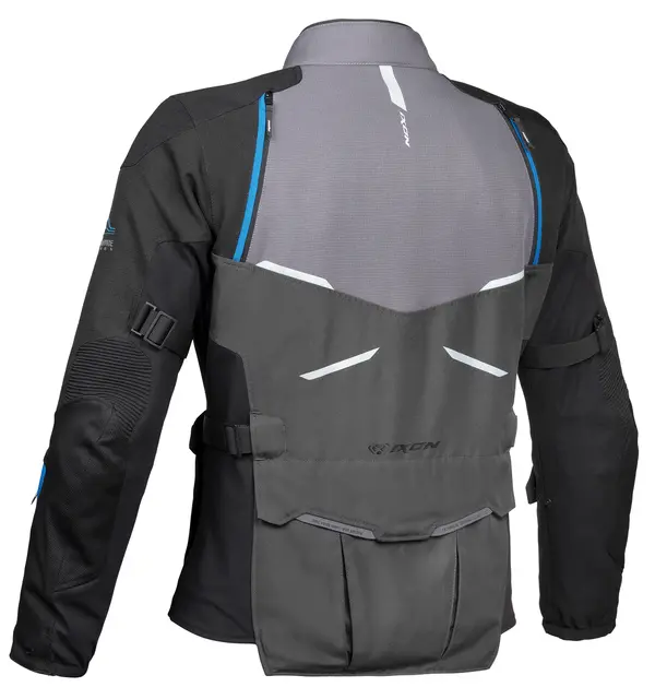 Ixon Eddas Jakke Grå/blå/sort Adventure Vanntett X-Dry Z-liner 