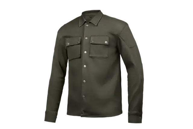 Ixon Settler Skjorte Khaki Urban kjøreskjorte stretch A-godkj.MC 