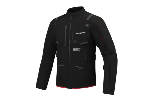 Ixon M-Skeid Adv.jakke Sort/rød XDRY 3L laminert Adventure Touring 
