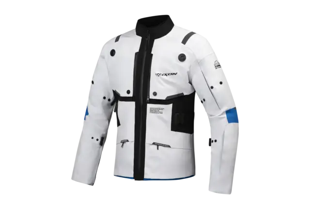Ixon M-Skeid Adv.jakke Grå/Blå XDRY 3L laminert Adventure Touring 