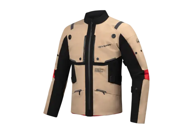 Ixon M-Skeid Adv.jakke Sand/Sort XDRY 3L laminert Adventure Touring 