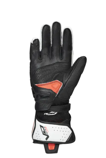 Ixon Vortex RacingHansker Sort/hvit Fullrace Kevlar Stretch Perforert 
