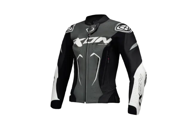 Ixon Vortex 3 jakke Dame Sort/hvit 2-delt racing skinndress 