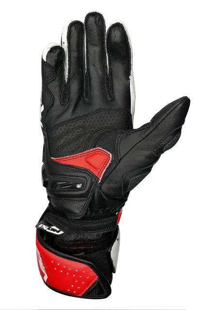 Ixon Vortex RacingHansker Sort/rød Fullrace Kevlar Stretch Perforert 