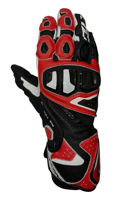 Ixon Vortex RacingHansker Sort/rød Fullrace Kevlar Stretch Perforert 
