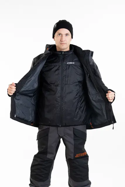 Jethwear - Adapt Jakke , 3in1 Black/Iron/Orange 