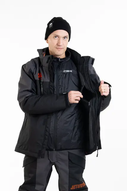 Jethwear - Adapt Jakke , 3in1 Black/Iron/Orange 