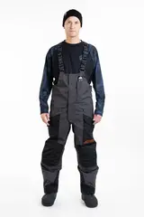 Jethwear - Treeline BIB-Bukse Black/Iron/Orange