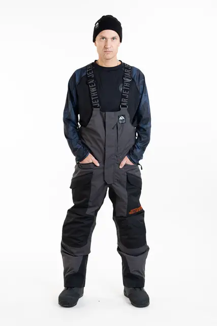 Jethwear - Treeline BIB-Bukse Black/Iron/Orange 