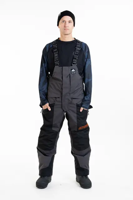 Jethwear - Treeline BIB-Bukse Black/Iron/Orange 