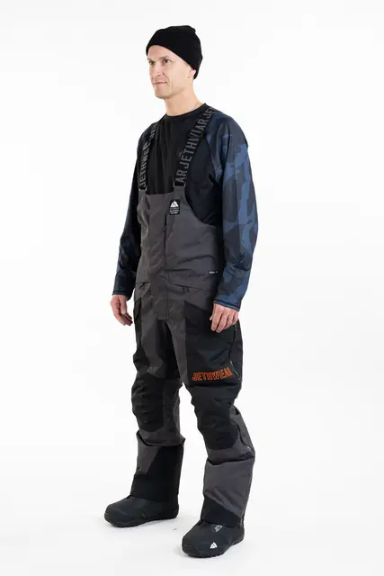 Jethwear - Treeline BIB-Bukse Black/Iron/Orange 