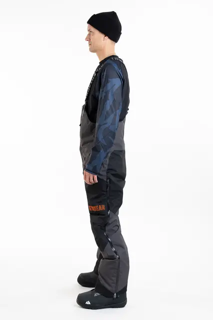 Jethwear - Treeline BIB-Bukse Black/Iron/Orange 