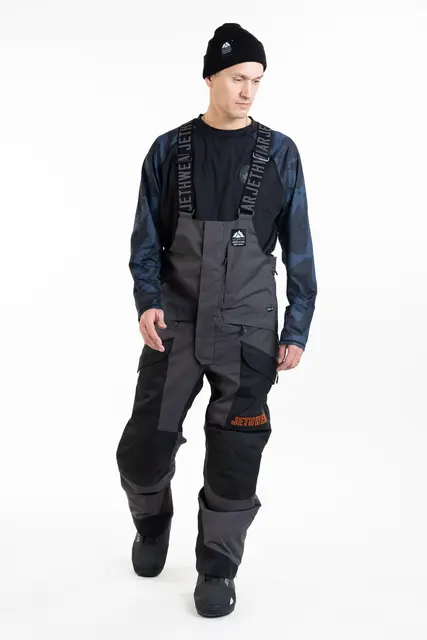 Jethwear - Treeline BIB-Bukse Black/Iron/Orange 