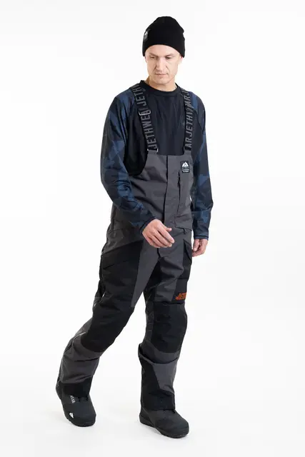 Jethwear - Treeline BIB-Bukse Black/Iron/Orange 
