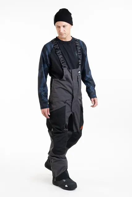 Jethwear - Treeline BIB-Bukse Black/Iron/Orange 