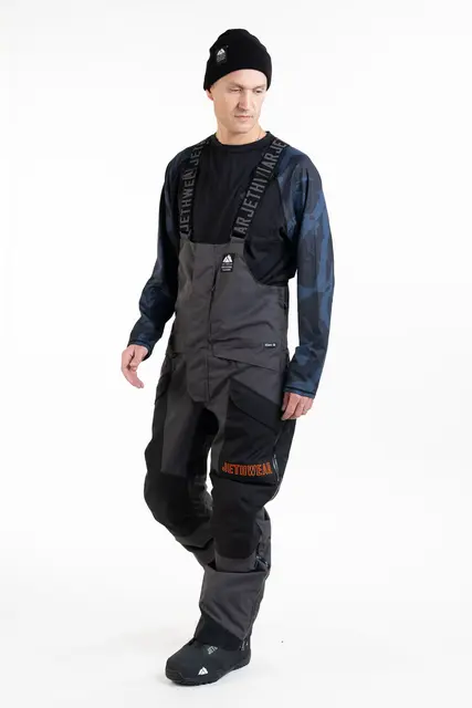 Jethwear - Treeline BIB-Bukse Black/Iron/Orange 