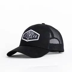 JW  - Trucker Cap  Rooted Black/White