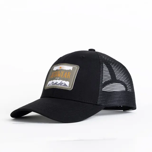 JW  - Trucker Cap  Sunrise Black/Green 