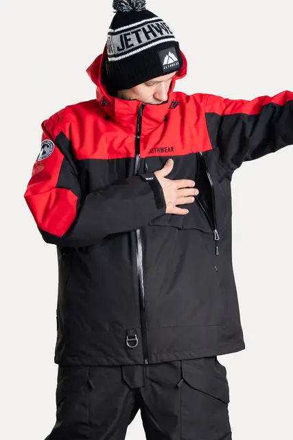 Jethwear - Venture Jakke, SAFE Black/Red, Safe 