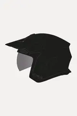 Jethwear Halvhjelm "Open Face" V2 Sort, med solvisir