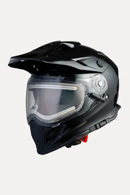 Jethwear Adventure Hjelm Sort, Med Elektrisk Visir & Solvisir 