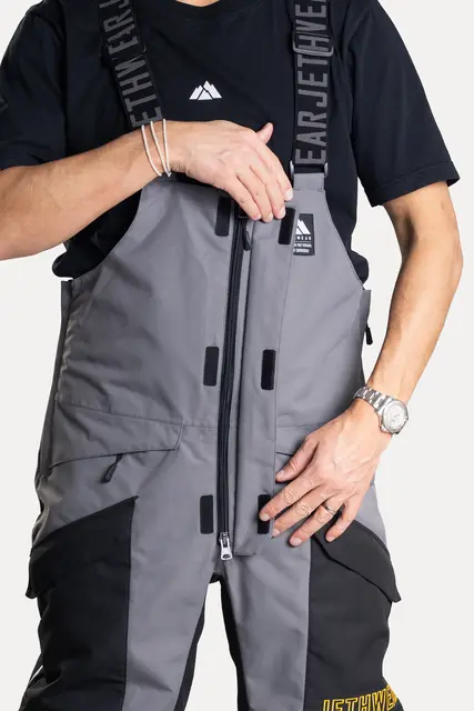 Jethwear M's Treeline Bib Pant Black/Grey  Shell 60g 