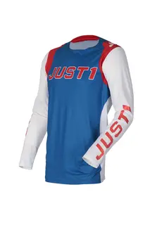 Just1 J-Flex Tr&#248;ye - R&#248;d/Bl&#229;/Hvit Tr&#248;ye med stretch &amp; smal passform