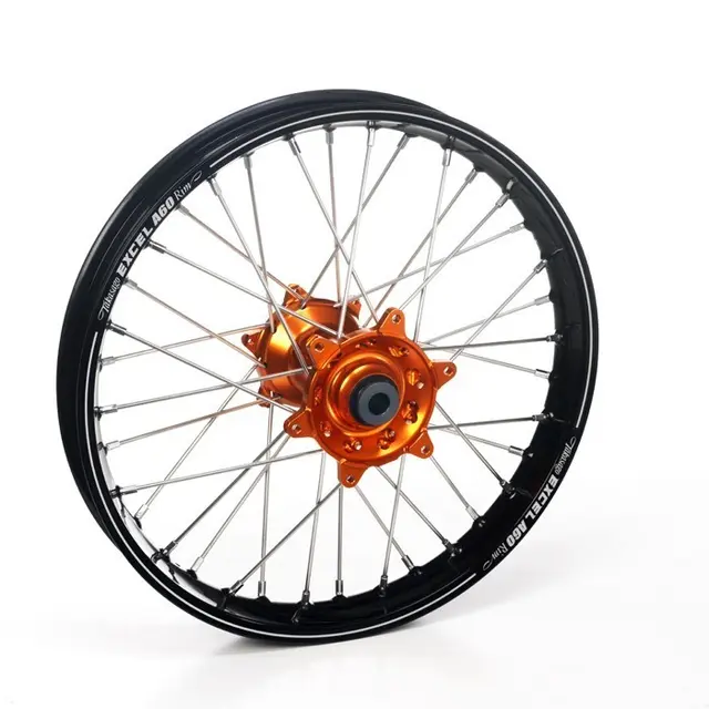 Haan Bakhjul A60 19x2,15 - KTM/HQ, 25mm Svart A60 Ring, Oransje Nav 