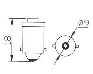Lysp&#230;re - 6V, 4W Sokkel: BA9s
