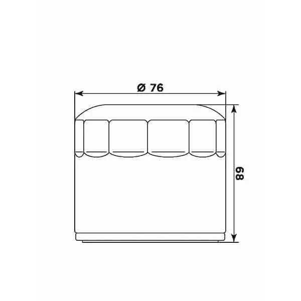 MIW Oljefilter HD17002, Sort - HD 883-1450cc 