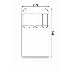 MIW Oljefilter HD17003, Sort - HD 1340cc