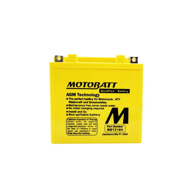 MotoBatt MBYZ16H 12V Batteri 4-Polet, 240CCA, 16.5Ah, 151x87x145, AGM 