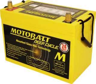 MotoBatt MB115-12 12V Batteri 2-Polet, 115Ah, 306x169x211, AGM