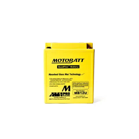 MotoBatt MB12U 12V Batteri 4-Polet, 160CCA, 15Ah, 161x80x135, AGM