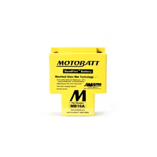 MotoBatt MB16A 12V Batteri 2-Polet, 220CCA, 19Ah, 151x91x181, AGM