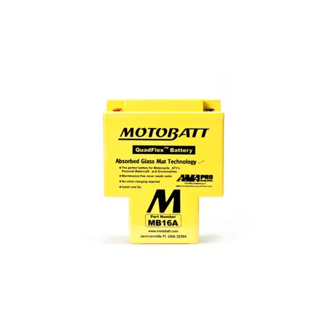 MotoBatt MB16A 12V Batteri 2-Polet, 200CCA, 17.5Ah, 151x91x181, AGM