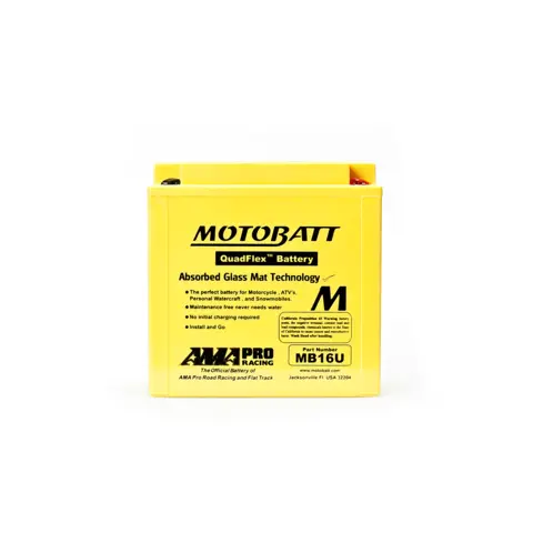 MotoBatt MB16U 12V Batteri 4-Polet, 240CCA, 20Ah, 160x90x161, AGM