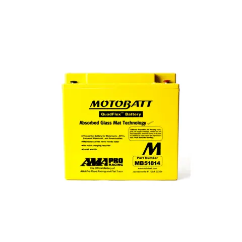 MotoBatt MB51814 12V Batteri 4-Polet, 220CCA, 22Ah, 186x82x171, AGM