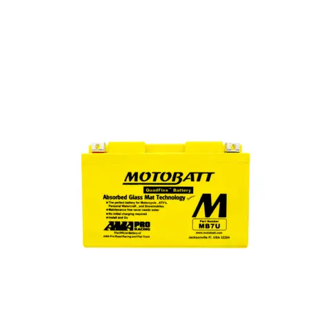 MotoBatt MB7U 12V Batteri 2-Polet, 100CCA, 6.5Ah, 151x65x94, AGM