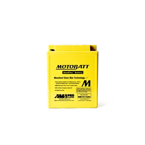MotoBatt MBTX14AU 12V Batteri 4-Polet, 210CCA, 16.5Ah, 135x90x168, AGM