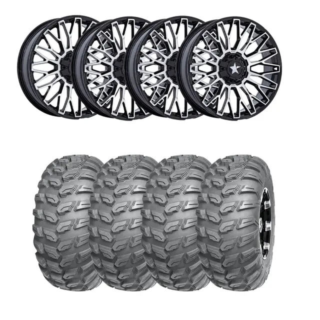 Hjulpakke 30- Polaris 4x4 - 26"/14" Wanda P3035, MSA M50 Clubber Sort BM,+10 