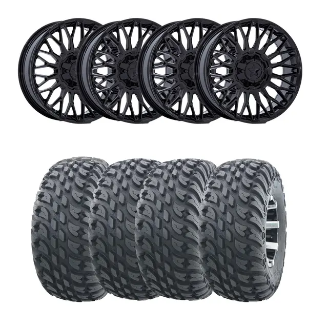 Hjulpakke 36 - Polaris 4x4 Wanda VS3020, MSA M50 Clubber Sort B,+10 